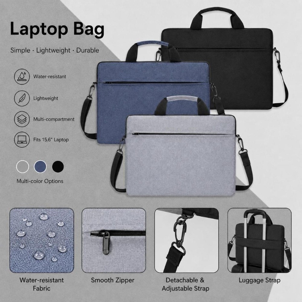 Laptop Sleeve - Sarung Pelindung Ultra Tipis, Tahan Benturan,