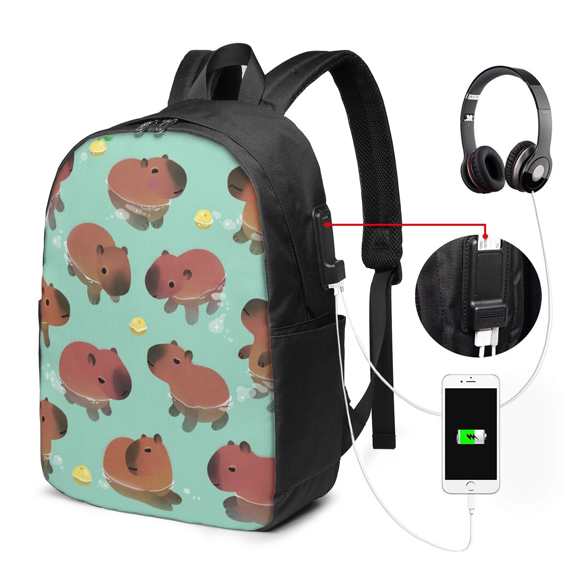 Tas Ransel Pola Hewan Capybara - Laptop Bag ulasan dan harga