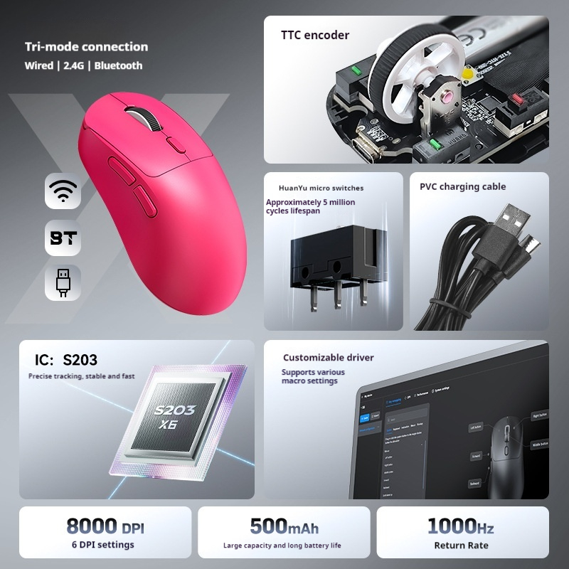 T-Wolf X6, Mouse Gaming Nirkab - Laptop Mouse ulasan dan harga
