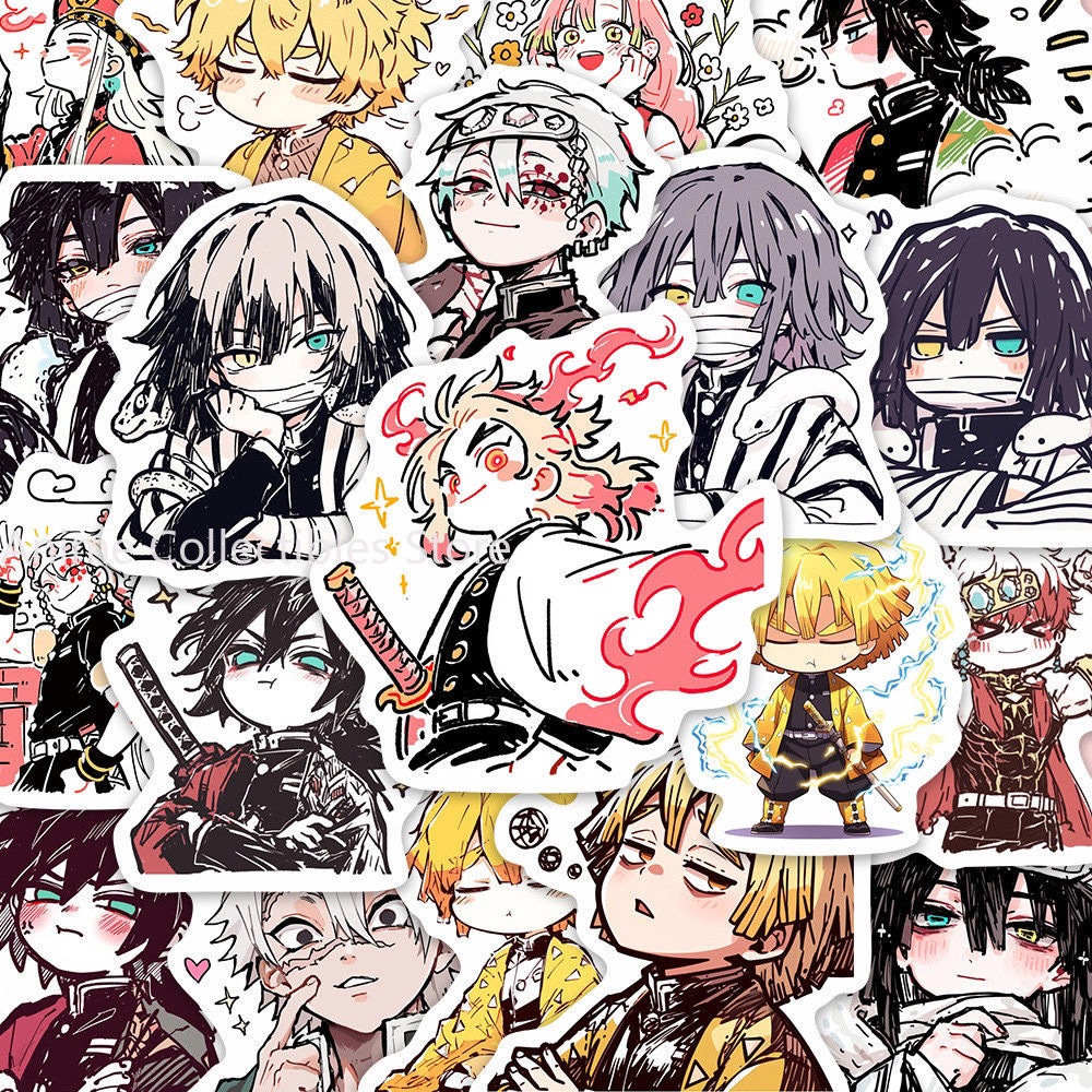 55PCS Stiker Anime Demon Slaye - Laptop Original Accessories ulasan dan harga