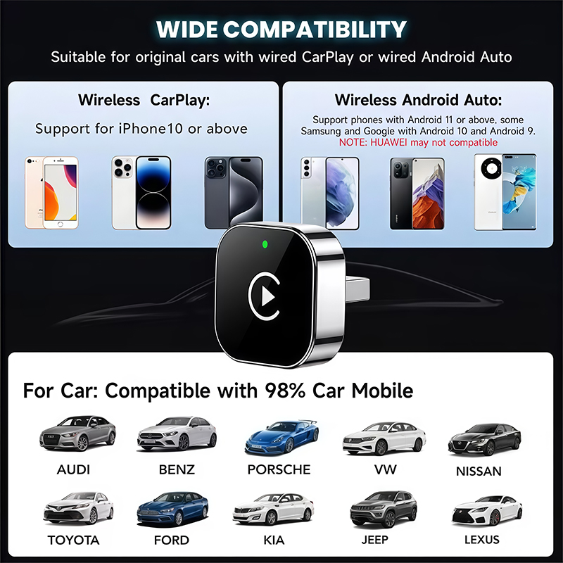 Adaptor CarPlay Nirkabel 2-in- - Usb C Hub ulasan dan harga
