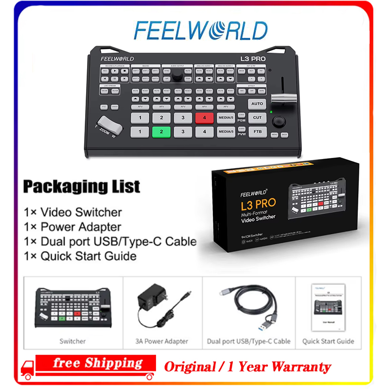 FEELWORLD L3 PRO, Mixer Pengal - Hdmi Cable ulasan dan harga